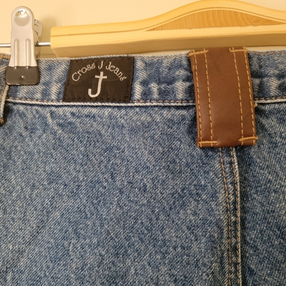 Vintage Cross J Jeans with brown pleather detailing - Picture 6 of 8